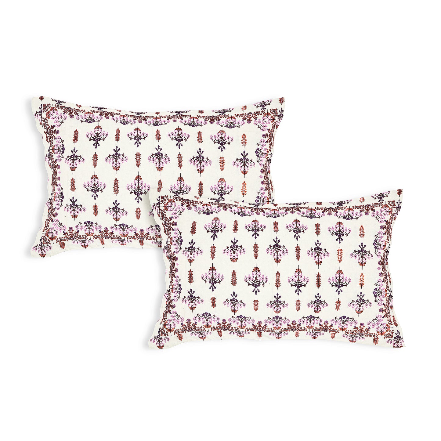 Hand Block Printed Jaipuri Cotton Double Bed Sheet With 2 Pillow Covers - Floral Pattern Ethnic Indian Design (Copy)