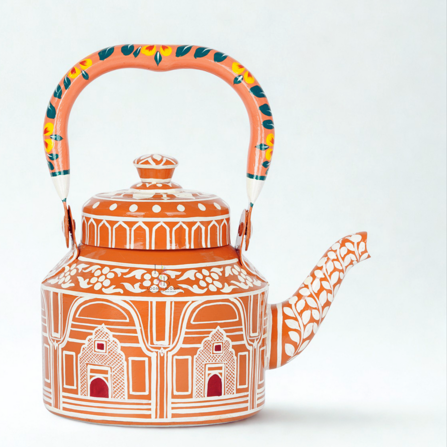 HanPainted  Tea Kettle - Artistic Decorative Floral Tea Pot for Home Kitchen Decor Jaipuri Art(Copy) (Copy) (Copy) (Copy)