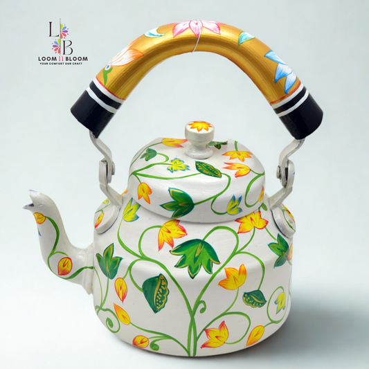 HanPainted Stainless Steel Tea Kettle - Artistic Decorative Floral Tea Pot for Home Kitchen Decor Lotus_Art
