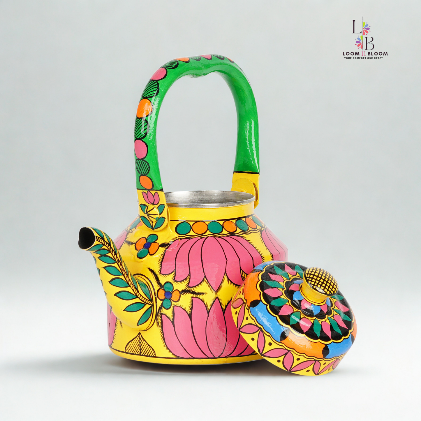 HanPainted  Tea Kettle - Artistic Decorative Floral Tea Pot for Home Kitchen Decor Sarover Art