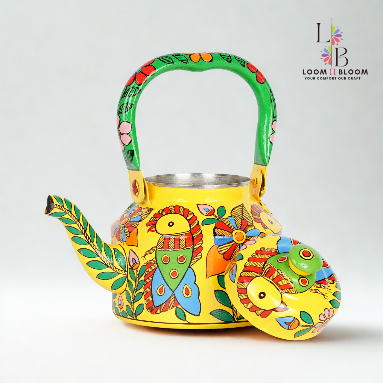 HanPainted  Tea Kettle - Artistic Decorative Floral Tea Pot for Home Kitchen Decor Sarover Art