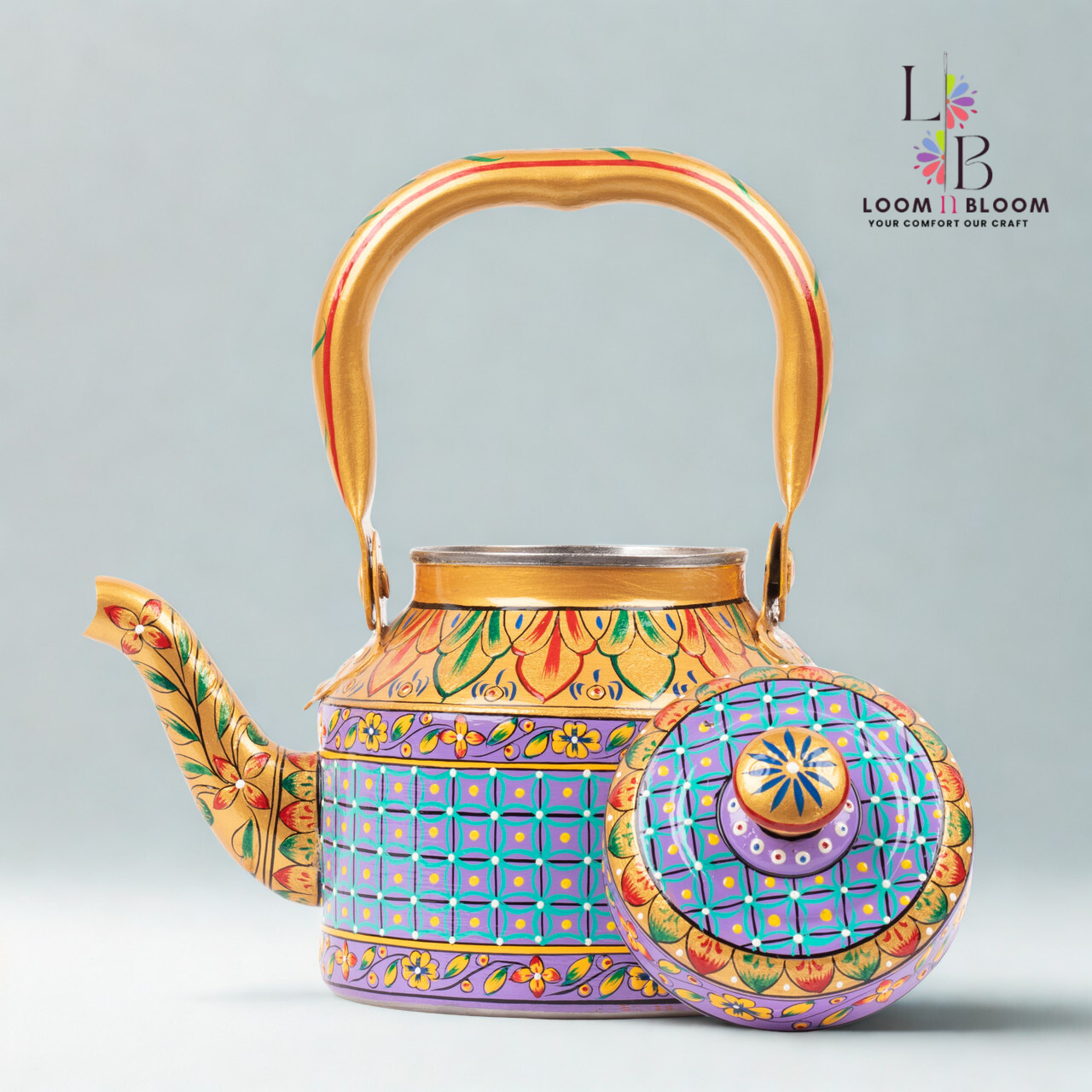 HanPainted  Tea Kettle - Artistic Decorative Floral Tea Pot for Home Kitchen Decor Kari Art (Copy)