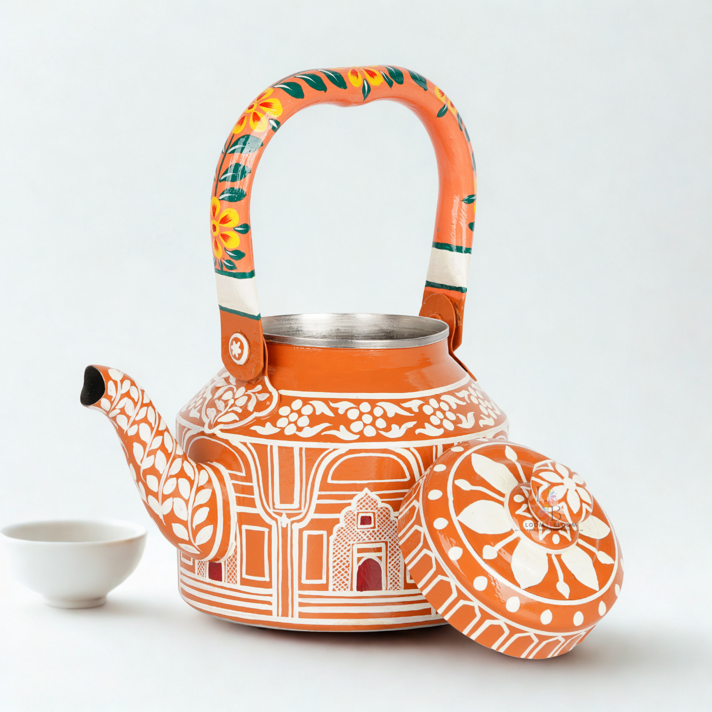 HanPainted  Tea Kettle - Artistic Decorative Floral Tea Pot for Home Kitchen Decor Jaipuri Art(Copy) (Copy) (Copy) (Copy)