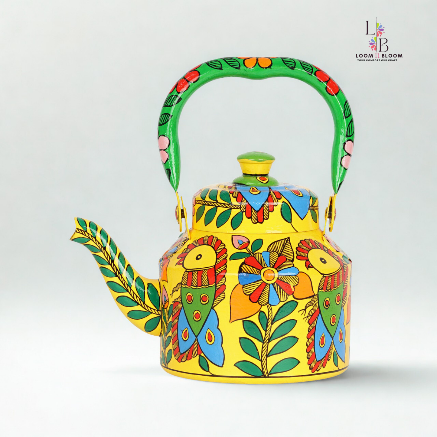 HanPainted  Tea Kettle - Artistic Decorative Floral Tea Pot for Home Kitchen Decor Sarover Art