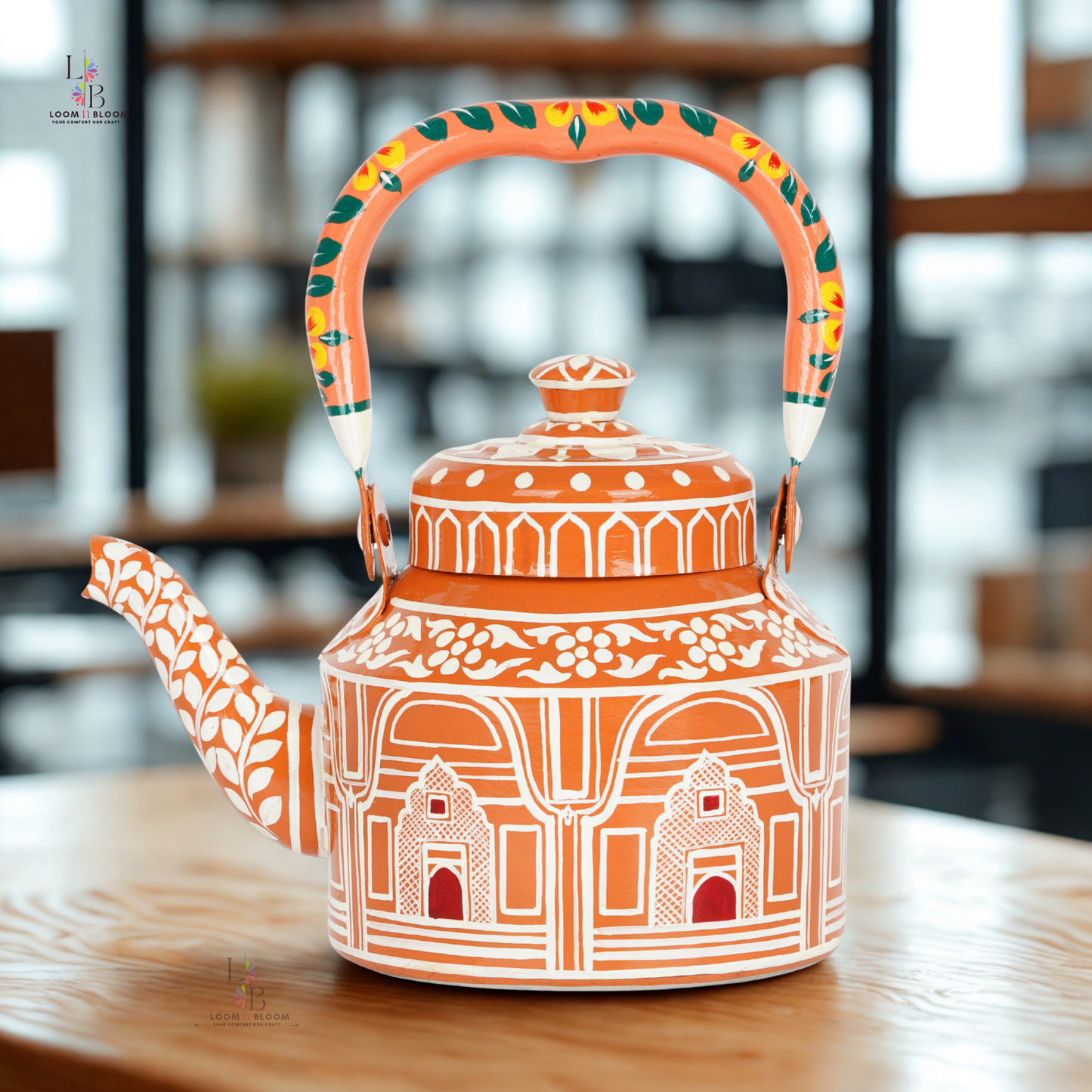 HanPainted  Tea Kettle - Artistic Decorative Floral Tea Pot for Home Kitchen Decor Jaipuri Art(Copy) (Copy) (Copy) (Copy)
